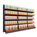 Custom Metal Retail Shelf Display Supermarket Gondola Shelving Rack For Retail