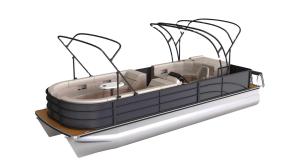 Wholesale 23ft Leisure Recreational Pontoon Boat With Lounge Seating 8-12 People Capacity from china suppliers