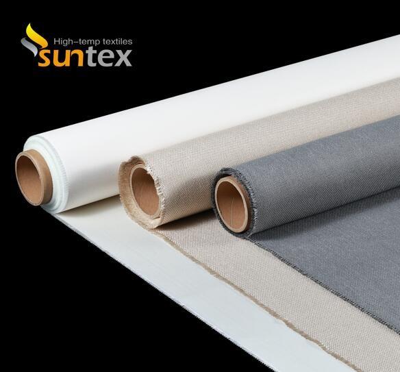 Fiber Glass Anti Fire Curtain Material PU Silicone Coated Fire Resistant