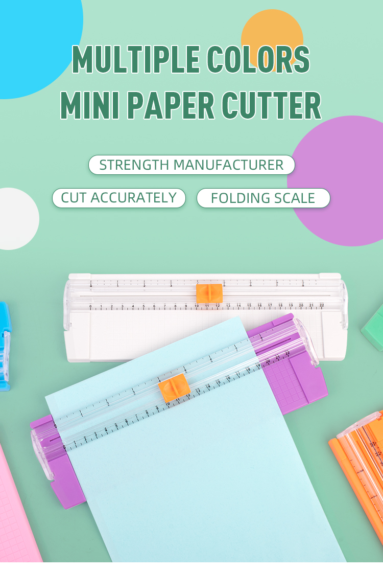 ZEQUAN Small Orange Paper Cutter for Children's DIY A5 Mini Manual Paper Trimmer