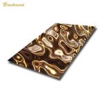 Golden Mirror Color Water Ripple Stainless Steel Plate Decoration Ceilling