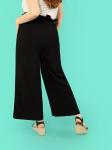 factory clothing manufacturer new style black custom women wide pants with four