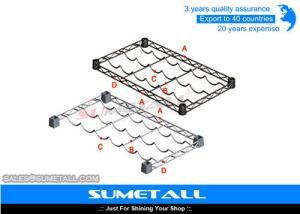 Wholesale Customized Chrome Wire Shelving Metal Wire Shelves For Wine Bottles Storage from china suppliers