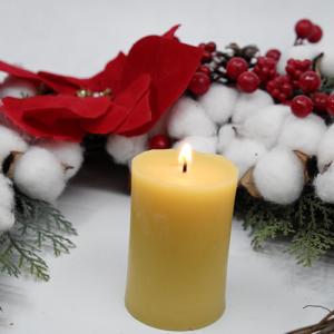 Wholesale 4.6*4.6cm 72g Yellow Pure Beeswax Candles Natural Aroma from china suppliers