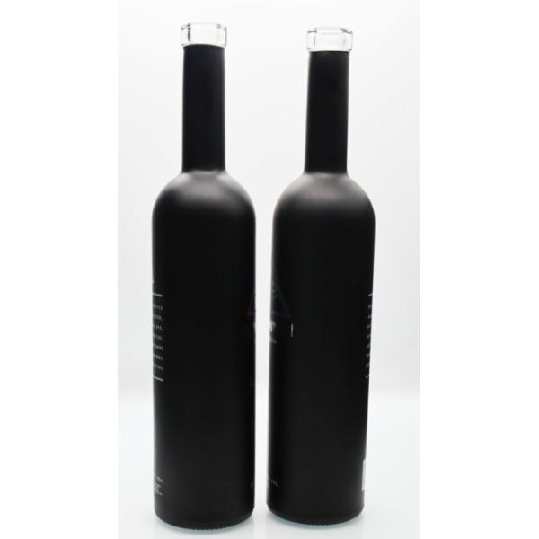 500ml Flint Tequila Decanter Bottle Black Coating Screen Printing
