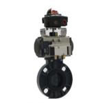 Lightweight PVC Electric Butterfly Valve IP67 Straight Through Type