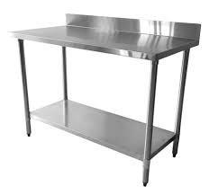 Wholesale Environmental Commercial Stainless Steel Table With Splashback For Canteen from china suppliers