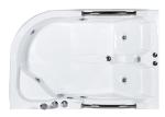 Indoor White Acrylic Jacuzzi Corner Bathtub 2 Skirted Air Bubble