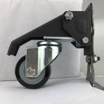 Weight Capacity Black Workbench Caster Wheels With Side Mount