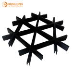 Gallery Triangular Metal Grid Ceiling Building Wall Ceiling Decorative Aluminum