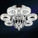 Modern Hotel LED Ceiling Light Gold Clear Crystal Chandeliers
