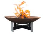 Rustic Red 150cm Corten Steel Fire Pit Bowl Wood Burning 1.5m