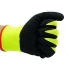 Black Crinkle Latex Coated Gloves Waterproof Abrasion Resistant Work Gloves