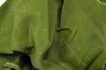 Green Twill Waxed Cotton Canvas / 100 Cotton Fabric Density 108 X 56