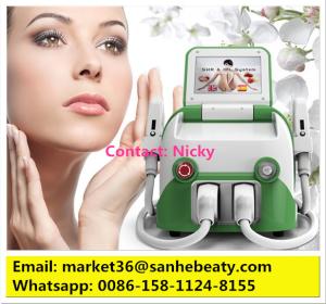 Wholesale Sanhe double handles IPL+SHR hair removal beauty machine with CE approved / ipl shr sanhe from china suppliers