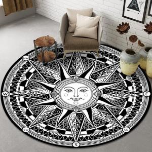 Wholesale Abstract Printing Living Room Floor Carpets Circular Visual absorbent door mat from china suppliers