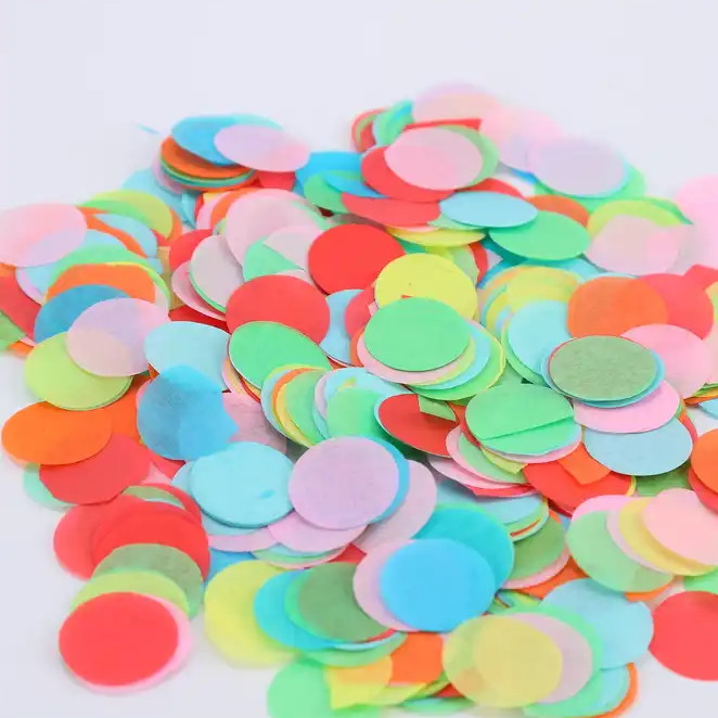 Round Aluminum Foil Flame Retardant Paper Confetti Cannon Metal Boom Manual Party Popper