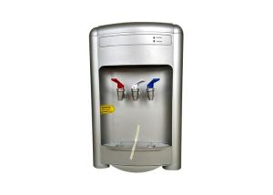 Wholesale Three Taps Countertop Water Cooler Dispenser Machine Silver Painting Color With External Heating Tank from china suppliers