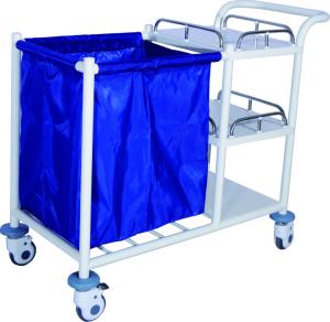 Wholesale Enameled Steel Mobile Laundry Collecting Trolley For Home Use from china suppliers