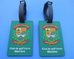 Wholesale Personalized Club De Golf Levis Member 3D Soft PVC Travel Hang Bag Tags / Name Card Tags For Club Big Event from china suppliers