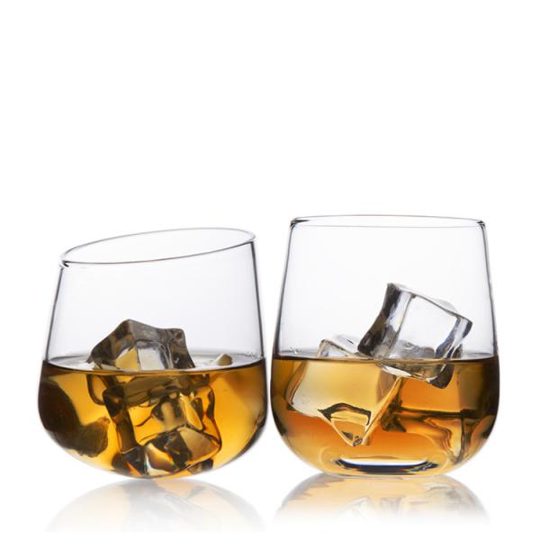 Hot Selling Lead-Free Crystal Creative Round Bottom Bevel Custom Glass Whiskey