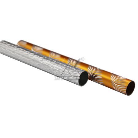 Gold Silver Curtain Rod Material Aluminum Alloy Extrusion Carving Decorative