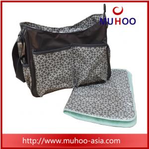 Wholesale Designer grey canvas messenger baby nappy diaper bags for outddor from china suppliers