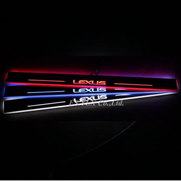 LED door sill plate light for LEXUS IS ES 2013-2015 LED logo moving scuff light
