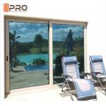 Modern House Security Aluminium Sliding Glass Doors With Powder Coating hidden