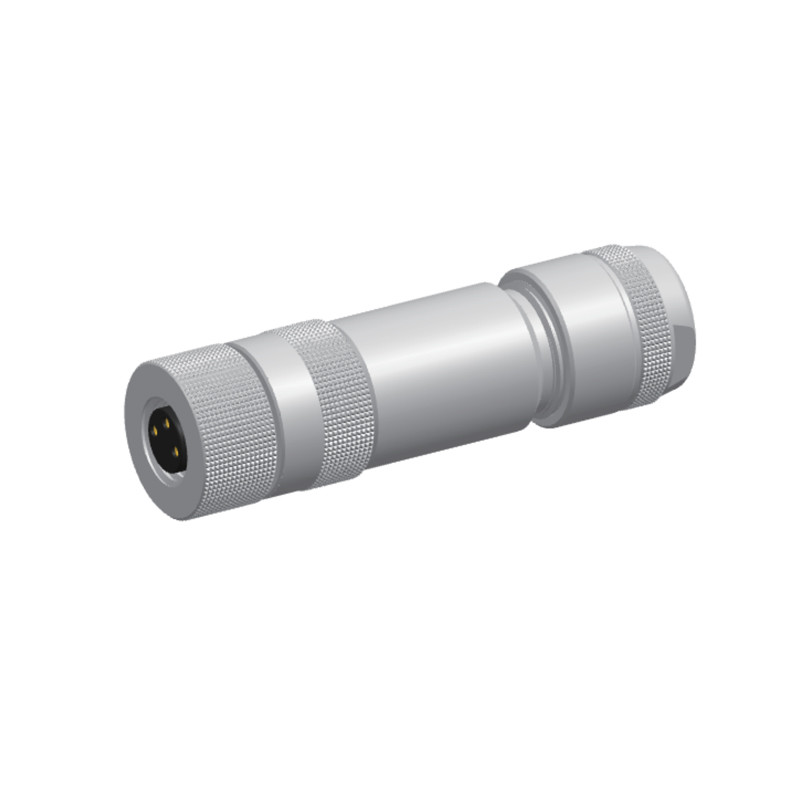 M8 Female 3 Pin 3pin 3p Attachable Assembly Round Circular Connector ip67 M8 Straight Hole Metal Plug 3P
