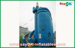 Toddler Bounce House Customized Blue PVC Inflatable Bounce House / Inflatable