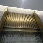 Fluted Pattern Stainless Steel Sheet Wall Cladding Panel Polished Gold Colour