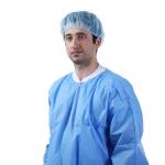 Dust Proof Non Woven Sms Non Woven Isolation Gown with Waistband