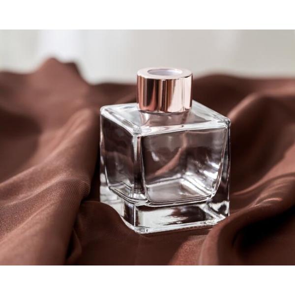 Square Perfume Reed Diffuser Glass Bottles 100ML Machine Blown