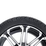 14x7 Golf Cart Wheels And Tires Combo 225/30-14 Street Tire Machined Glossy