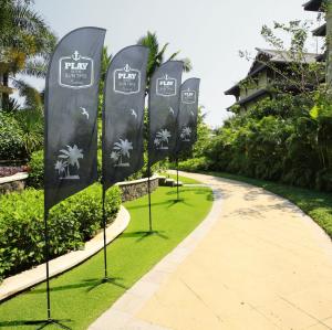 Wholesale Printed Custom Teardrop Flags , Trade Show Feather Advertising Flags from china suppliers