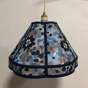 Wholesale Wave Point Blue Flower Lampshade Tapered Dia 30cm For Ceiling light from china suppliers
