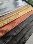 Coating Pu Denim Fabric For Women Jeans Jacket Silver Color Gold Blue Pink Color