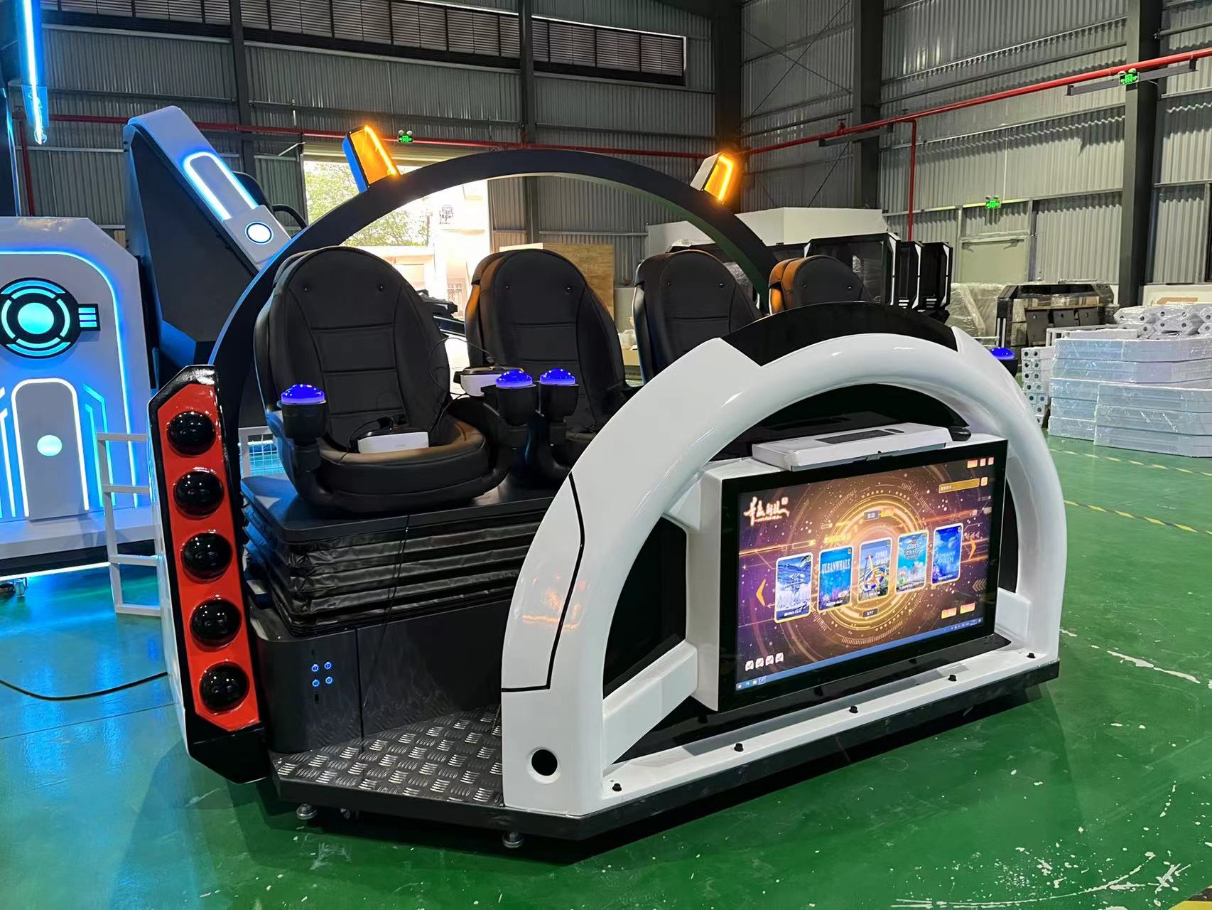 4 Players 9d Virtual Reality Cinema Equipment 9d Vr Panda Adventure Cinema