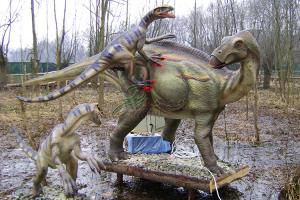 Wholesale Outdoor Large Forest Park Electronic Dinosaur Interactive Simulation Hand Made from china suppliers