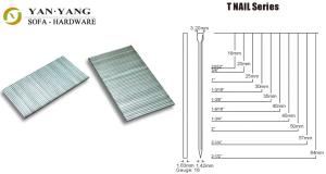 Wholesale T-nails series silver color furniture staples 10 years production experiences sofa staples supplier from china suppliers
