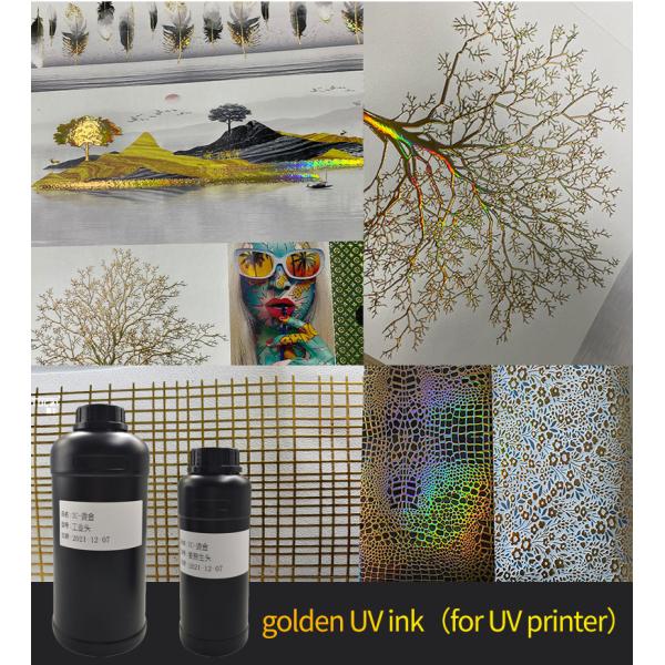 Digital Printer Gold Stamping UV Ink UV Printer Golden Ink For Seiko Konica Epson Head