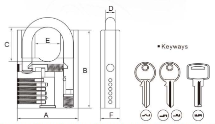 Shackle Protected Computer Padlock All Sizes High Security Padlock Pin Tumbler