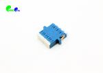 LC Female To LC Female Quad Fiber Optic Adapter With Color Blue Internal Shutter