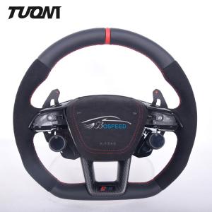 Wholesale Audi Smooth Alcantara Leather Steering Wheel Carbon Fiber A6 A7 from china suppliers
