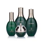 50ml 100ml 120ml Oval Green Glass Cosmetic Bottles Skincare Packaging Set For