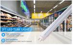 8W 2ft T8 Led Fluorescent Tube 1120 Lm 6500K Cool White Ballast Bypass G13 Base