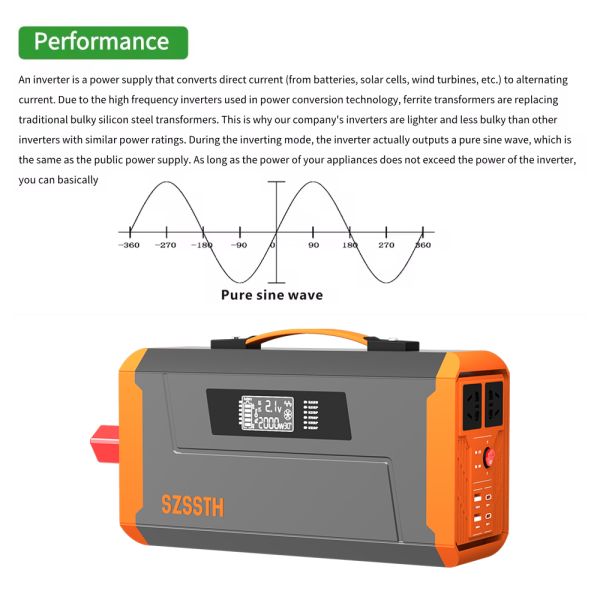 800W 1000W 2000W Pure Sine Power Inverter For Car With SDK Network