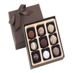 9 pieces truffle muffin rigid lid ban base box luxury chocolate paper box