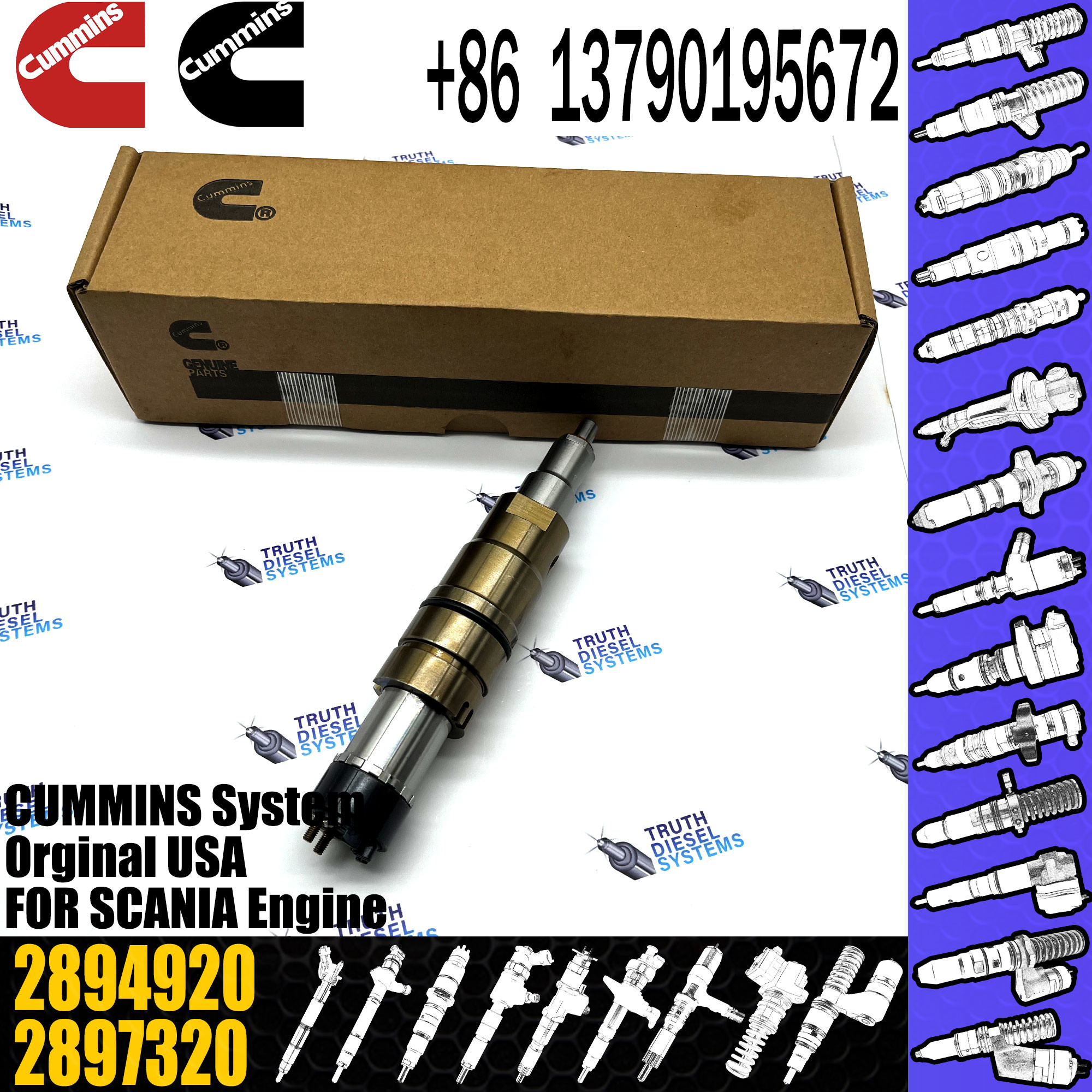 Diesel Fuel Injector 2872405 5579417 2894920 5579415 For Cummins